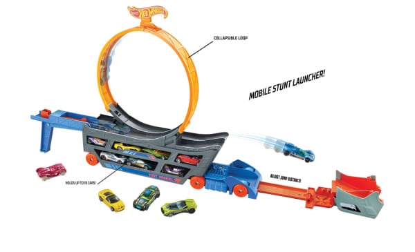 Mattel Hot Wheels Stunt And Go Transporter Truck