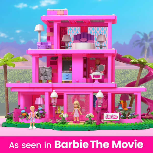 Mattel MEGA Barbie The Movie Replica Dreamhouse Building Kit (1795 Pieces) For Collectors