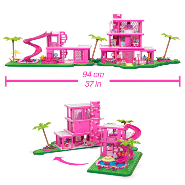 Mattel MEGA Barbie The Movie Replica Dreamhouse Building Kit (1795 Pieces) For Collectors