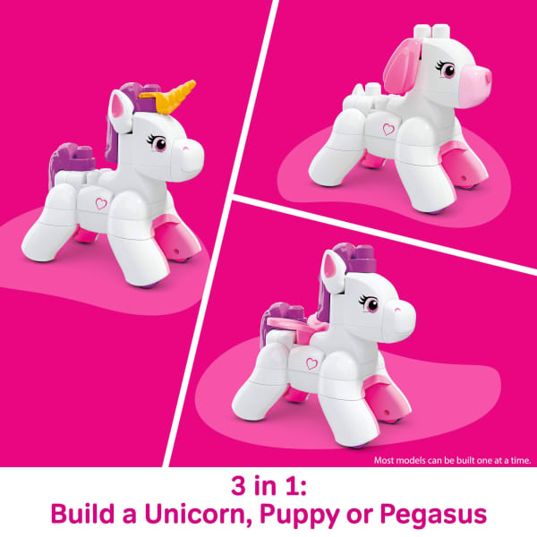 Mattel MEGA BLOKS Build & Enchant Unicorn Block Toy (26 Pieces) For Kids