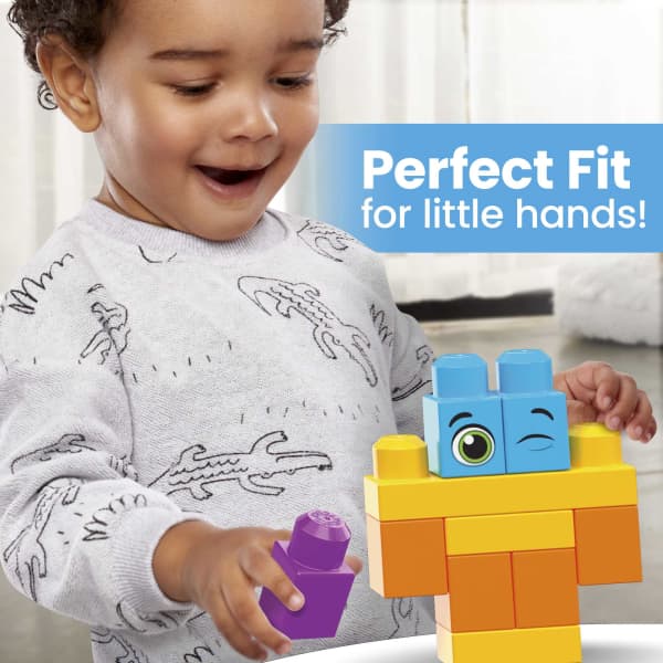 Mattel MEGA BLOKS First Builders Bigger Building Bag Toy Blocks With Storage Bag (150 Pieces) For Toddler