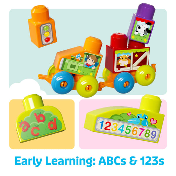 Mattel MEGA Bloks First Builders Build ‘n Learn Table Block Toy With Storage (30 Pieces) For Toddler