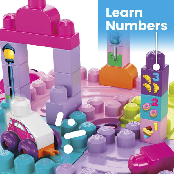 Mattel MEGA Bloks First Builders Build ‘n Learn Table Block Toy With Storage (30 Pieces) For Toddler