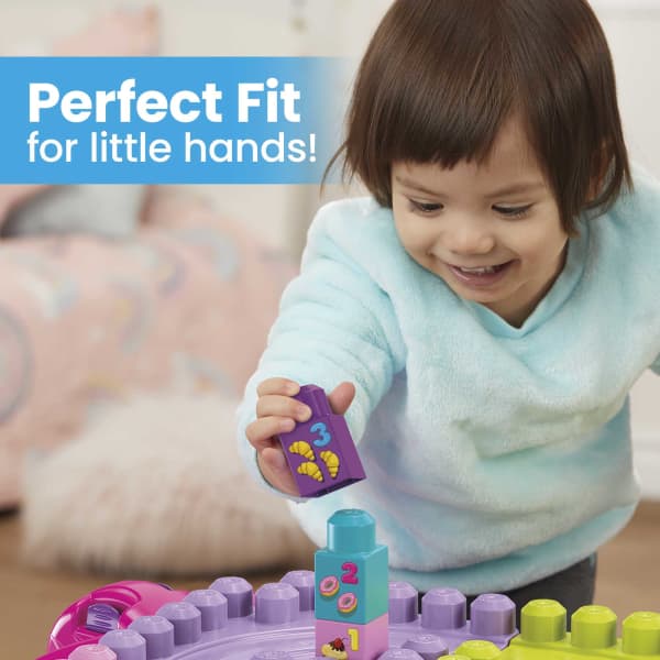mattel MEGA Bloks First Builders Build ‘n Learn Table Block Toy With Storage (30 Pieces) For Toddler