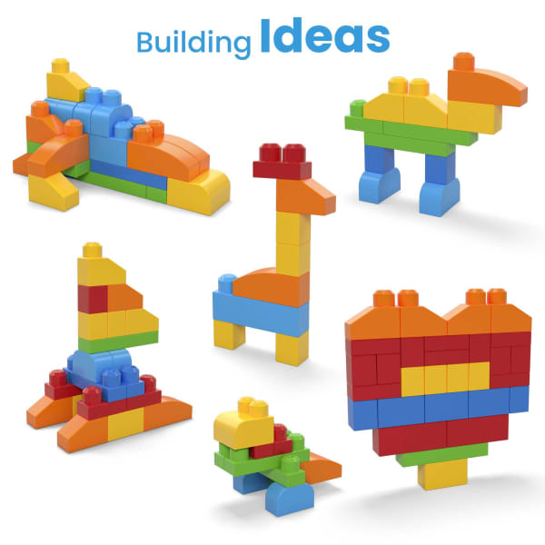 Mattel MEGA BLOKS First Builders Deluxe Building Bag Toy Blocks With Storage Bag (150 Pieces) For Toddler