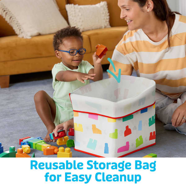 Mattel MEGA Bloks Fisher-Price Animal Blocks Building Toy With Storage (250 Pieces) For Toddler