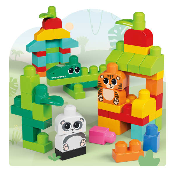 Mattel MEGA Bloks Fisher-Price Animal Blocks Building Toy With Storage (250 Pieces) For Toddler
