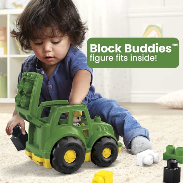 mattel MEGA BLOKS John Deere Lil' Tractor Building Toy Blocks (6 Pieces) For Toddlers