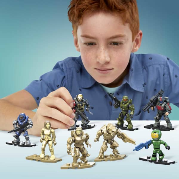 mattel MEGA Halo 20th Anniversary Pack Building Kit With 20 Micro Action Figures (352 Pieces)