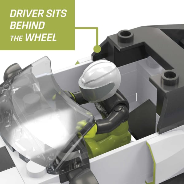 Mattel MEGA Hot Wheels Audi R8 Lms Gt2 Toy Car Building Kit With 1 Figure (73 Pieces)