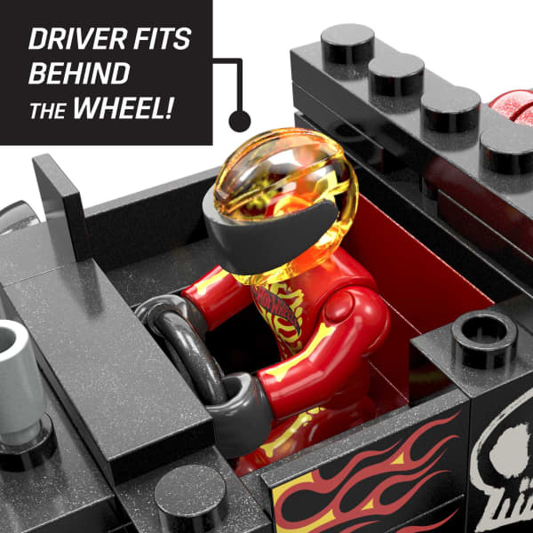 Mattel MEGA Hot Wheels Bone Shaker Crush Course Monster Truck Building Set (151 Pcs)