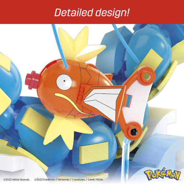 Mattel MEGA Pokémon Magikarp Building Toy Kit With 2 Action Figures (411 Pieces) For Kids