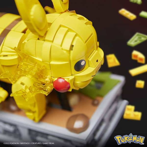 Mattel MEGA Pokémon Motion Pikachu Building Brick Set With Mechanized Motion (1095 Pieces)