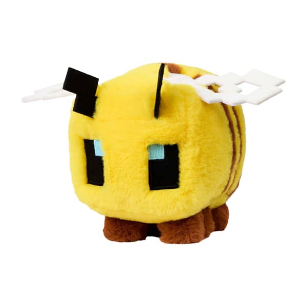 Mattel Minecraft Bee Plush Toy 8-Inch Collectible Soft Doll Inspired By A Minecraft Movie