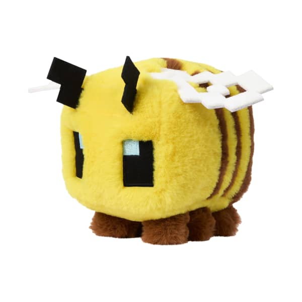Mattel Minecraft Bee Plush Toy 8-inch Collectible Soft Doll Inspired By A Minecraft Movie