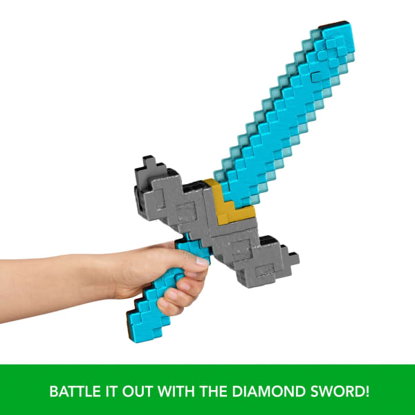 Mattel Minecraft Click And Switch Sword And Pickaxe Role-Play 2-In-1 Toy Inspired By The Movie