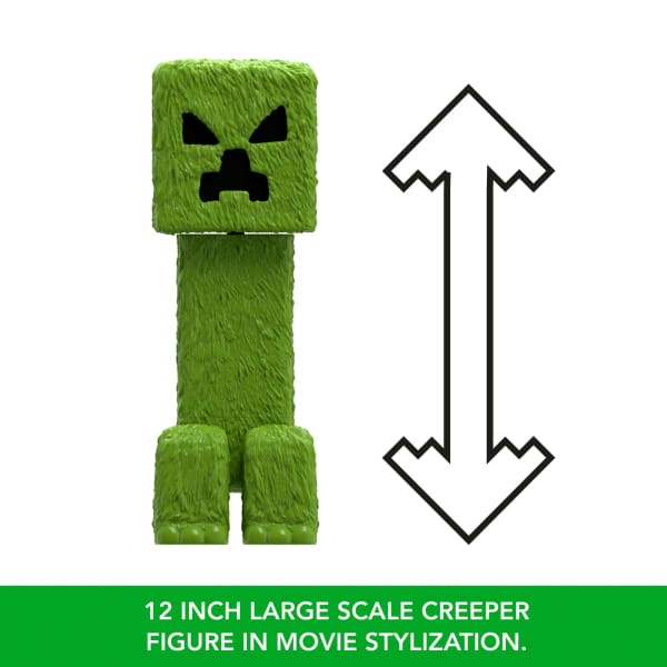 Mattel Minecraft Creeper Large-Scale Action Figure 12-Inch Character Collectible Inspired By The Movie
