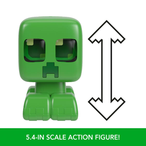 Mattel Minecraft My Pet Creeper Interactive Toy Action Figure With Lights Sounds & Exploding Action