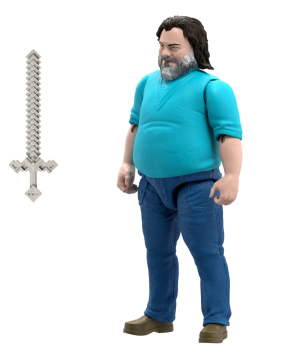 Mattel Minecraft Steve Large-Scale Action Figure 12-Inch Character Collectible Inspired By The Movie