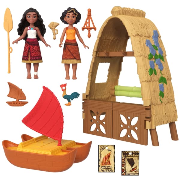Mattel Moana 2 Conjunto De Brinquedo Moana E Loto Com Acessórios