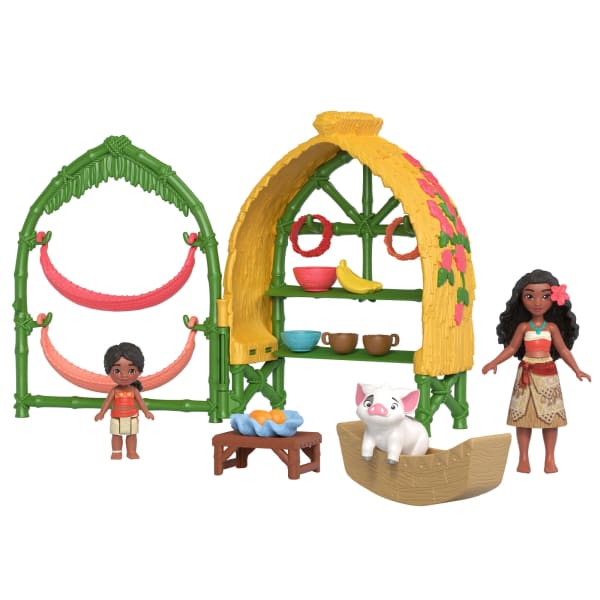 Mattel Moana 2 Set De Juego Hogar De Moana Y Simea Con Pua Y Accesorios