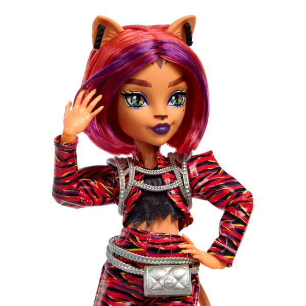 Mattel Monster High Fearbook Toralei Fashion Doll With Varsity Jacket Yearbook And Music Accessories