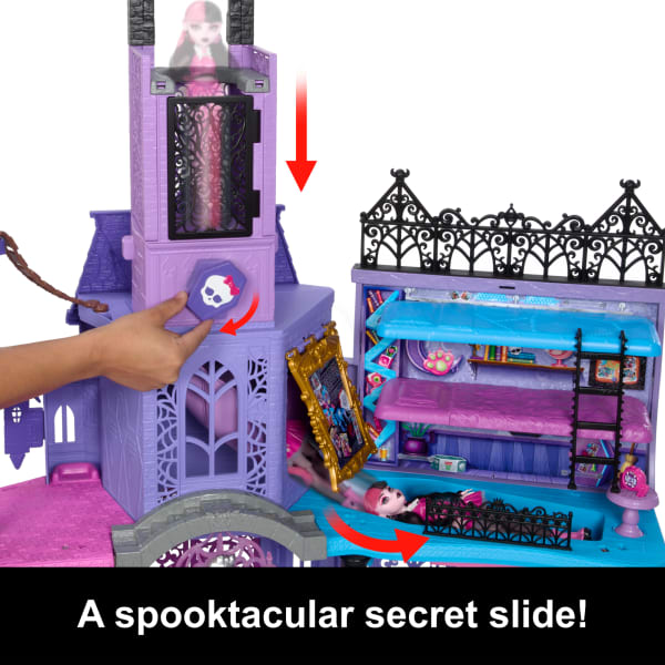 Mattel Monster High Haunted High School Doll House With 35+ Pieces Of Furniture And Accessories