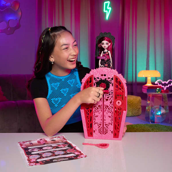 mattel Monster High Skulltimate Secrets Garden Mysteries Playset Draculaura Doll With 19+ Surprises