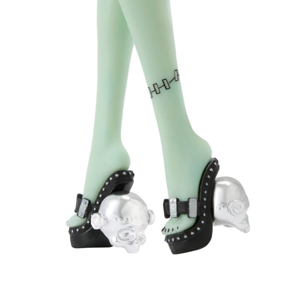 Mattel Monster High X Barbie Doll Frankie Stein With Original Barbie Swimsuit Black Dress And Accessories