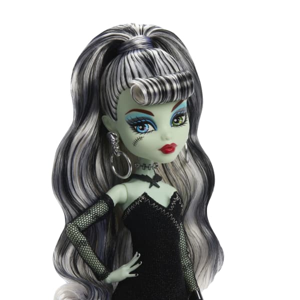 Mattel Monster High X Barbie Doll Frankie Stein With Original Barbie Swimsuit Black Dress And Accessories