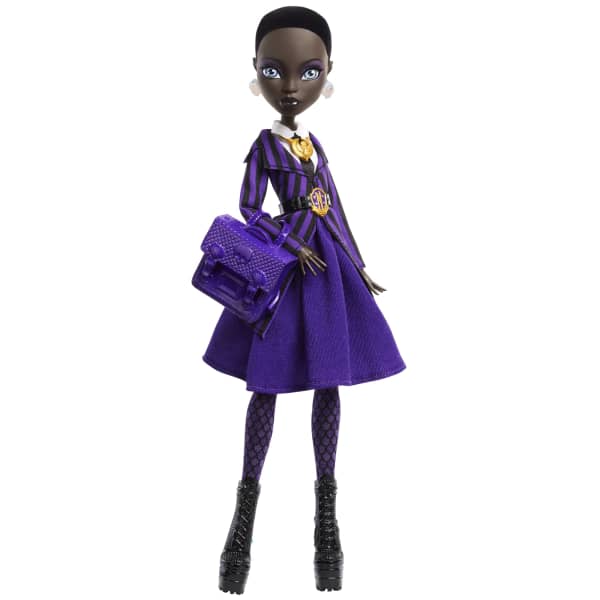 mattel Monster High X Wednesday Collectible Doll Bianca Barclay in Nevermore Academy Uniform