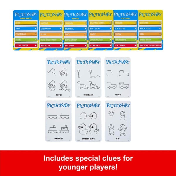 Mattel Pictionary Family Board Game For Kids Adults And Game Night With Erasable Boards And Markers