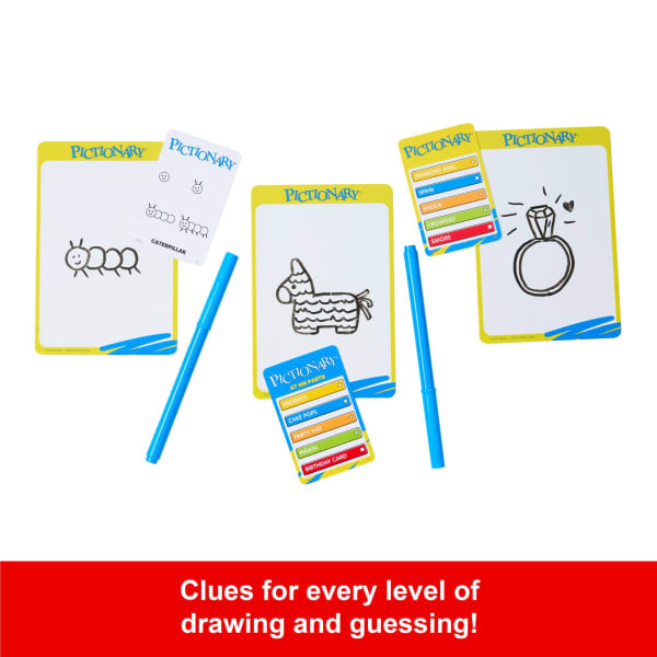 Mattel Pictionary Family Board Game For Kids Adults And Game Night With Erasable Boards And Markers