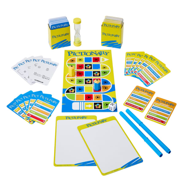 Mattel Pictionary Family Board Game For Kids Adults And Game Night With Erasable Boards And Markers