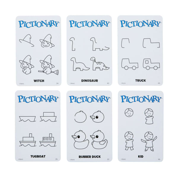 Mattel Pictionary Family Board Game For Kids Adults And Game Night With Erasable Boards And Markers