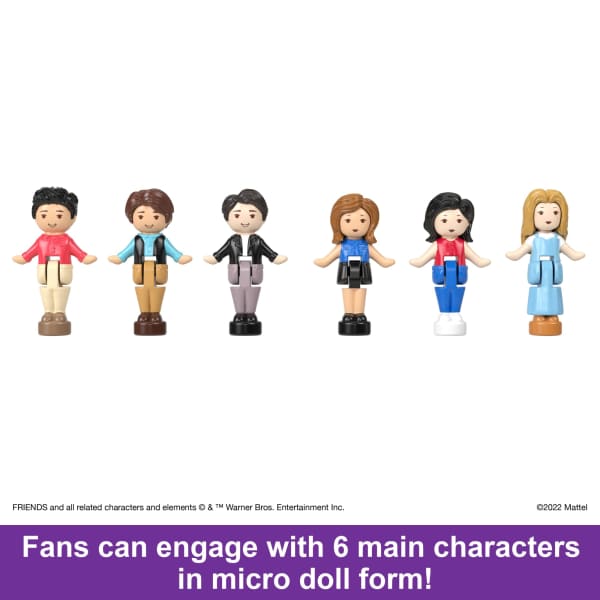 Mattel Polly Pocket Friends Compact Playset With 6 Character Dolls & 9 Accessories Coffee Cup Exterior