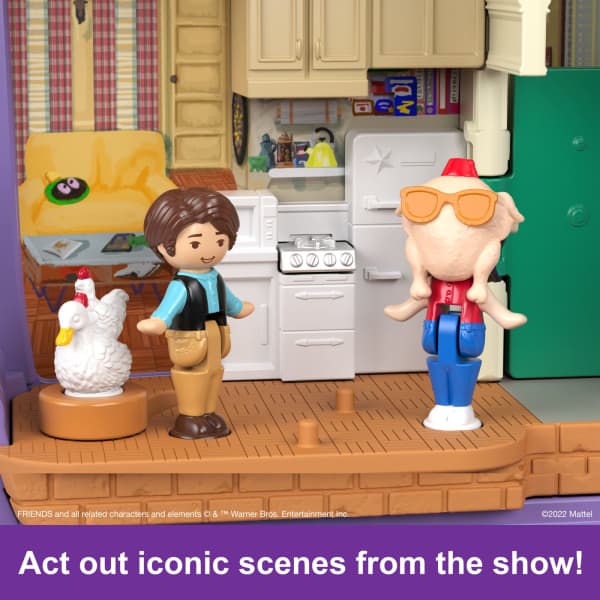 Mattel Polly Pocket Friends Compact Playset With 6 Character Dolls & 9 Accessories Coffee Cup Exterior