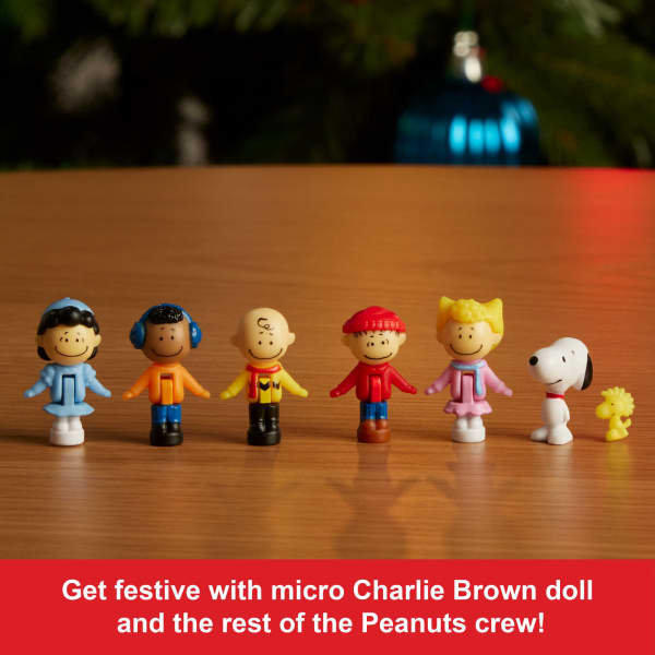 Mattel Polly Pocket Micro Dolls And Playset Collector Peanuts Compact With 7 Accessories