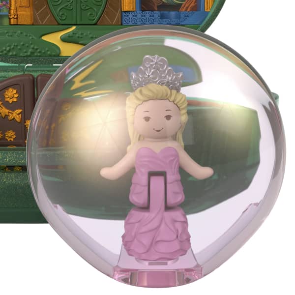 Mattel Polly Pocket Micro Dolls And Playset Collector Wicked Compact With Hat And Bubble Accessories