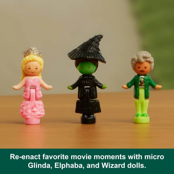 Mattel Polly Pocket Micro Dolls And Playset Collector Wicked Compact With Hat And Bubble Accessories