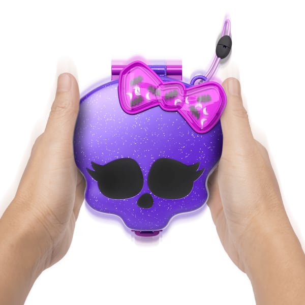 Mattel Polly Pocket Monster High Compact With 3 Micro Dolls & 10 Accessories Opens To High School
