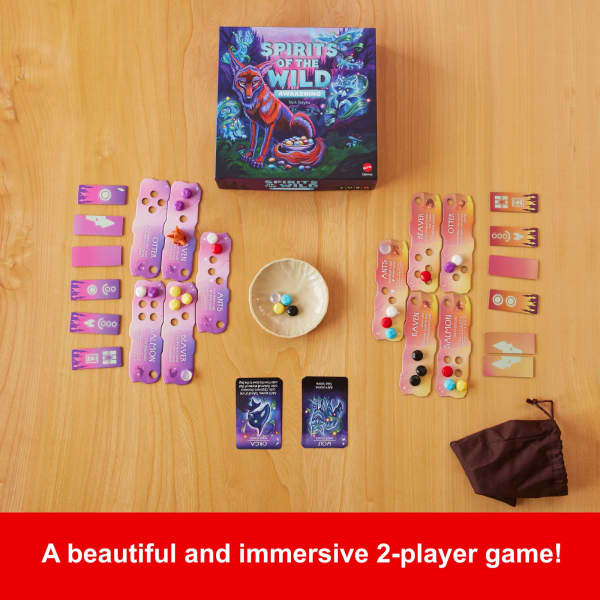 Mattel Spirits Of The Wild: Awakening Relaxing Light Strategy Board Game With Beautiful Art For 2 Players
