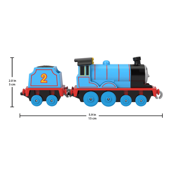 Mattel Thomas & Friends Edward Diecast Metal Push-Along Toy Train Engine With Tender For Preschool Kids