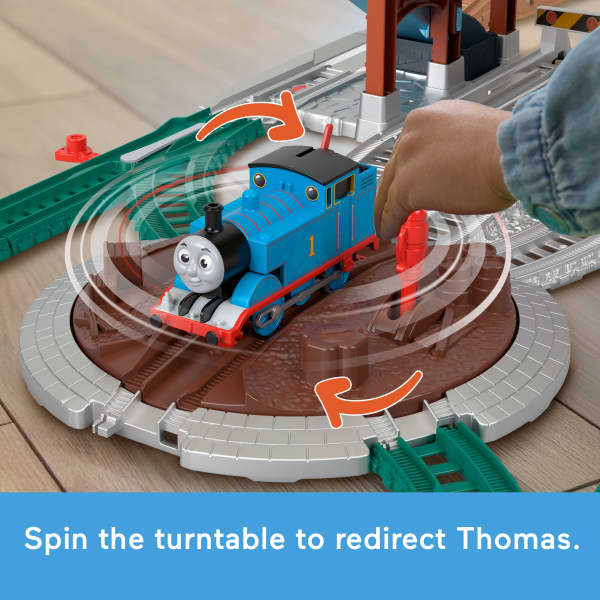 Mattel Thomas & Friends Load & Launch Barrel Delivery Set By Fisher-Price & Classic Motorized Toy Train