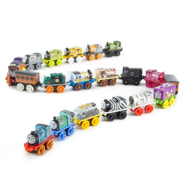 Mattel Thomas & Friends Minis Toy Train Pack 20 Miniature Engines And Railway Vehicles For Preschool Kids