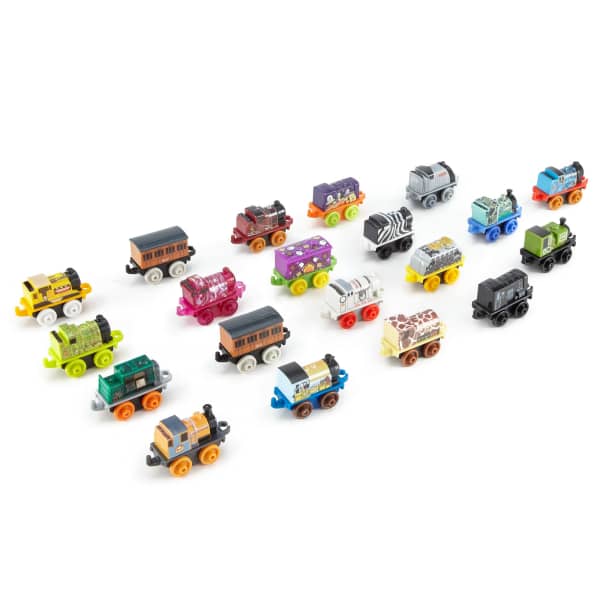 Mattel Thomas & Friends Minis Toy Train Pack 20 Miniature Engines And Railway Vehicles For Preschool Kids