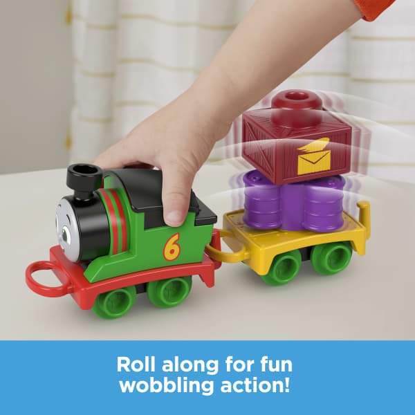 Mattel Thomas & Friends My First Percy Push-Along Toy Train With Stacking Cargo For Toddlers