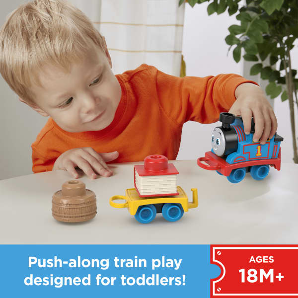 mattel Thomas & Friends My First Thomas Push-Along Toy Train With Stacking Cargo For Toddlers