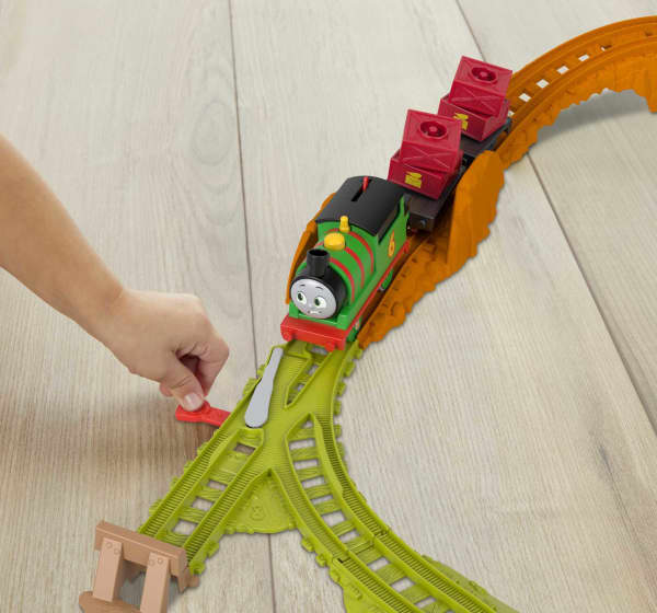 Mattel Thomas & Friends Percy's Cargo Run Motorized Toy Train & Track Set For Preschool Kids