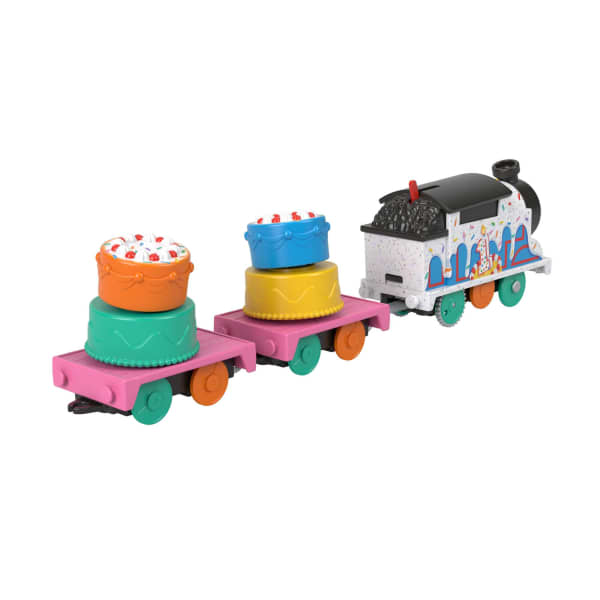 Mattel Thomas & Friends Wobbly Cake Thomas Motorized Toy Train Engine & Cargo For Preschool Kids